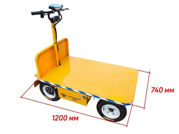 Платформенная электрическая тележка RuTrike ПЛИТА БУКСИР 1200